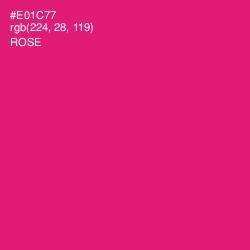 #E01C77 - Rose Color Image