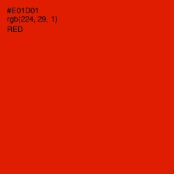 #E01D01 - Red Color Image