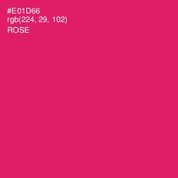 #E01D66 - Rose Color Image