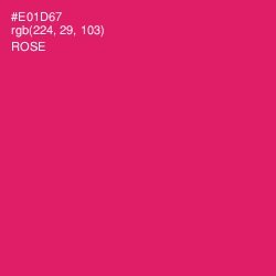 #E01D67 - Rose Color Image