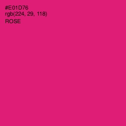 #E01D76 - Rose Color Image