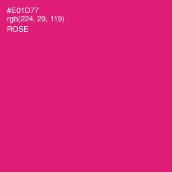 #E01D77 - Rose Color Image