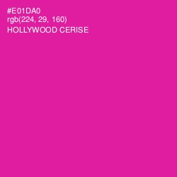 #E01DA0 - Hollywood Cerise Color Image
