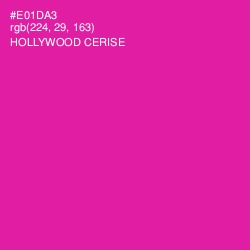#E01DA3 - Hollywood Cerise Color Image