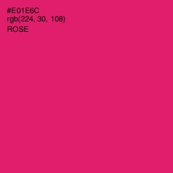 #E01E6C - Rose Color Image