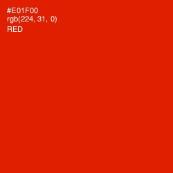 #E01F00 - Red Color Image