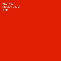 #E01F02 - Red Color Image