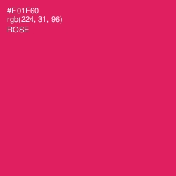 #E01F60 - Rose Color Image