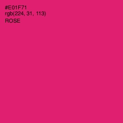 #E01F71 - Rose Color Image