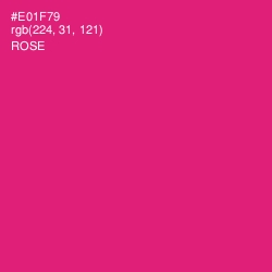 #E01F79 - Rose Color Image