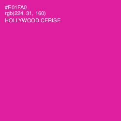 #E01FA0 - Hollywood Cerise Color Image