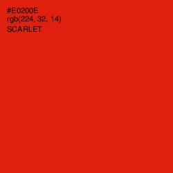 #E0200E - Scarlet Color Image