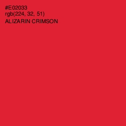 #E02033 - Alizarin Crimson Color Image