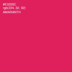 #E0205C - Amaranth Color Image