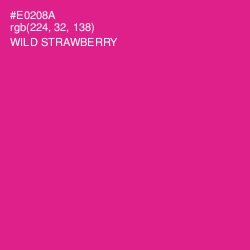 #E0208A - Wild Strawberry Color Image