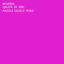 #E020D0 - Razzle Dazzle Rose Color Image