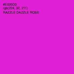 #E020D3 - Razzle Dazzle Rose Color Image