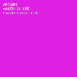 #E020E4 - Razzle Dazzle Rose Color Image