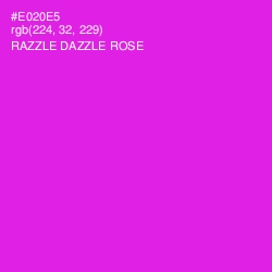 #E020E5 - Razzle Dazzle Rose Color Image