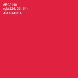 #E02140 - Amaranth Color Image