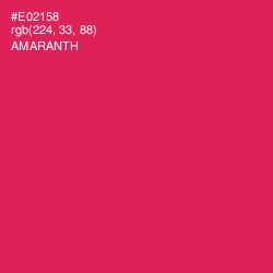 #E02158 - Amaranth Color Image