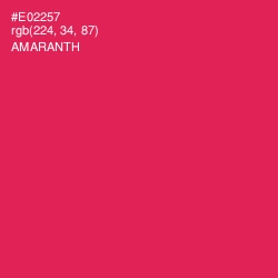 #E02257 - Amaranth Color Image