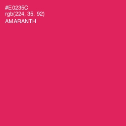 #E0235C - Amaranth Color Image