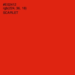 #E02412 - Scarlet Color Image