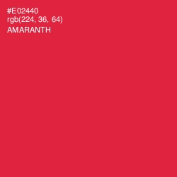 #E02440 - Amaranth Color Image