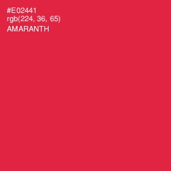 #E02441 - Amaranth Color Image