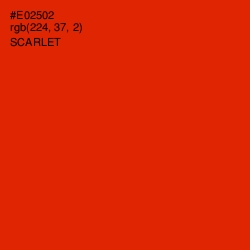 #E02502 - Scarlet Color Image