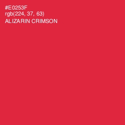 #E0253F - Alizarin Crimson Color Image