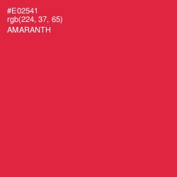 #E02541 - Amaranth Color Image