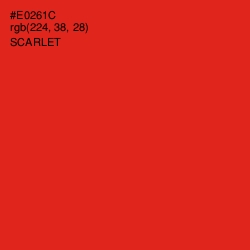 #E0261C - Scarlet Color Image