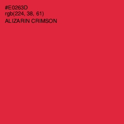 #E0263D - Alizarin Crimson Color Image