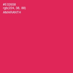 #E02658 - Amaranth Color Image