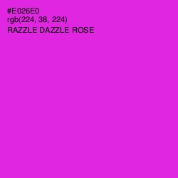 #E026E0 - Razzle Dazzle Rose Color Image