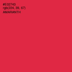 #E02743 - Amaranth Color Image