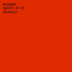 #E02A00 - Scarlet Color Image