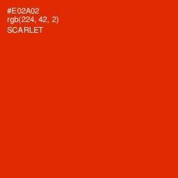 #E02A02 - Scarlet Color Image