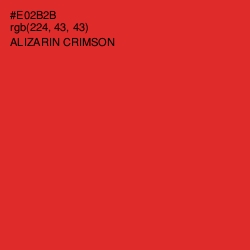 #E02B2B - Alizarin Crimson Color Image