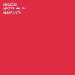 #E02C43 - Amaranth Color Image