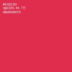 #E02C4D - Amaranth Color Image