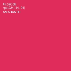 #E02C5B - Amaranth Color Image
