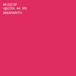 #E02C5F - Amaranth Color Image