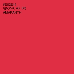 #E02E44 - Amaranth Color Image