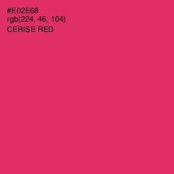#E02E68 - Cerise Red Color Image