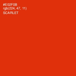 #E02F0B - Scarlet Color Image