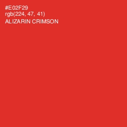 #E02F29 - Alizarin Crimson Color Image