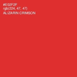 #E02F2F - Alizarin Crimson Color Image